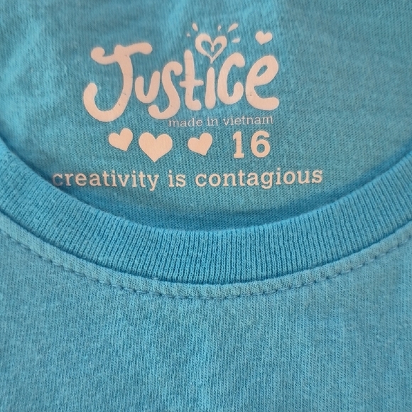 Justice Blue Short Sleeve Graphic Tee - Picture 3 of 3